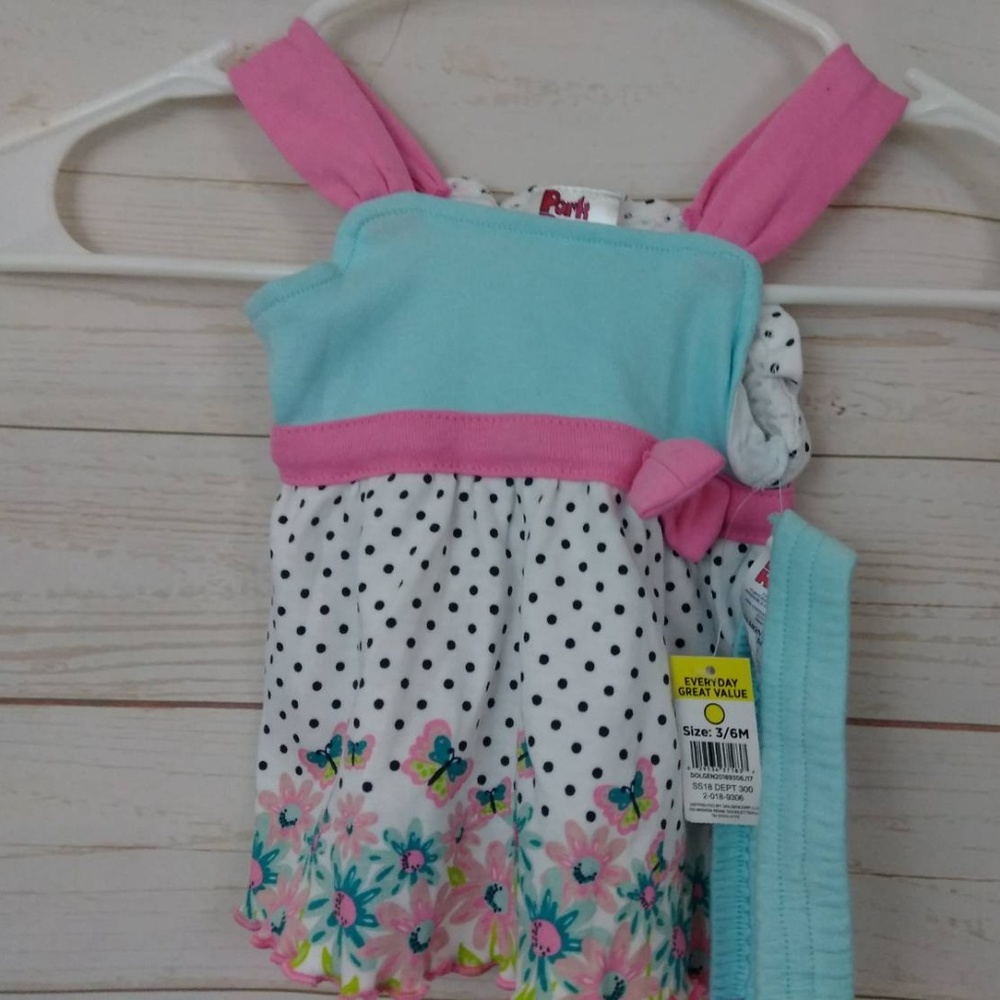 Park Bench Kids 3/6 Month Polka Dot Floral Dress